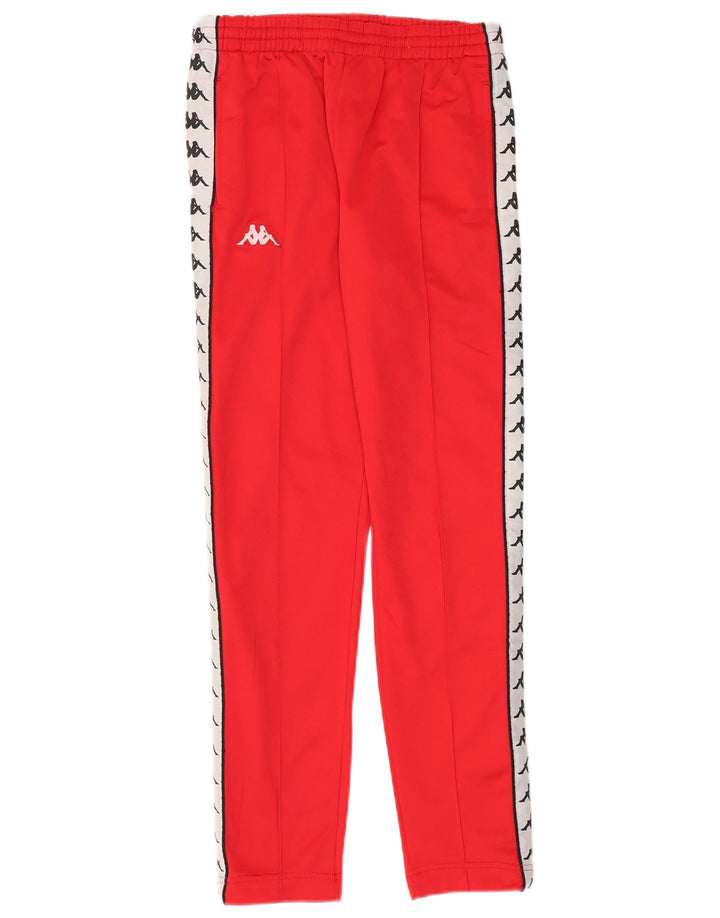 Pantaloni da tuta con grafica Kappa da uomo Small in poliestere color block rosso