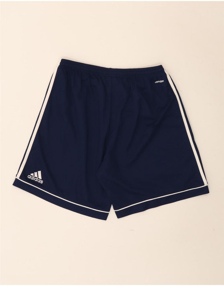 Pantaloncini sportivi Adidas Climalite da uomo di grandi dimensioni in poliestere blu navy
