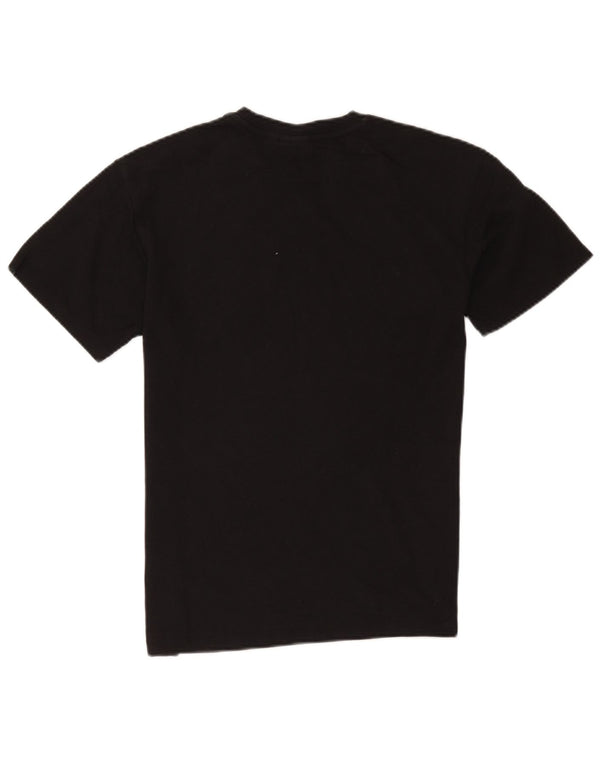 T-shirt grafica geografica da uomo Napapijri Top piccola in cotone nero