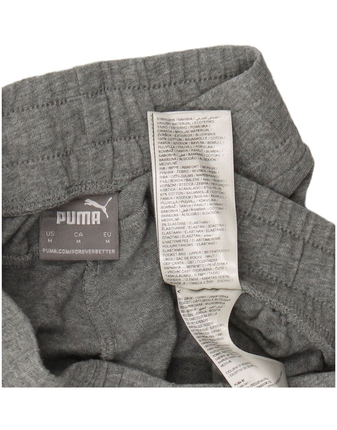 Pantaloni da tuta da donna PUMA Joggers UK 14 Cotone grigio medio