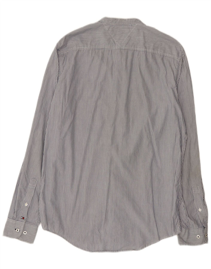 Camicia da uomo Tommy Hilfiger in cotone gessato grigio medio