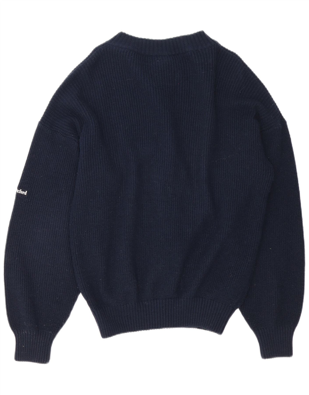 Maglione cardigan da uomo Ivy Oxford in lana blu navy media