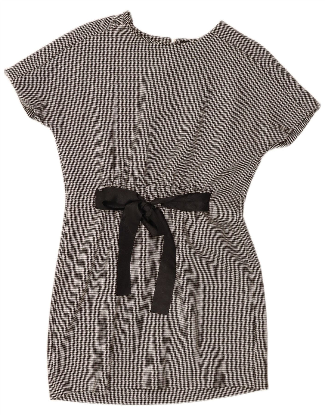 Abito Zara Trafaluc Basic da donna UK 10 Piccolo poliestere pied de poule nero