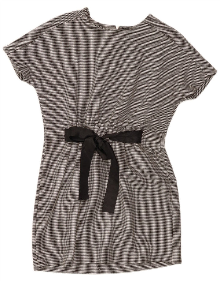Abito Zara Trafaluc Basic da donna UK 10 Piccolo poliestere pied de poule nero