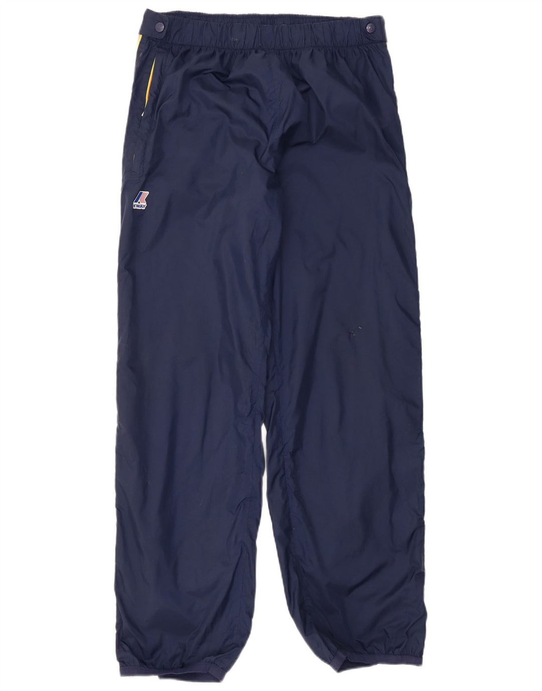 Pantaloni impermeabili da jogging da donna K-Way UK 14 medio blu navy a righe