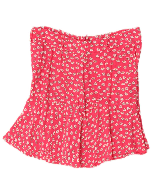 Pantaloncini a vita alta da donna Zara medi W28 viscosa floreale rosa