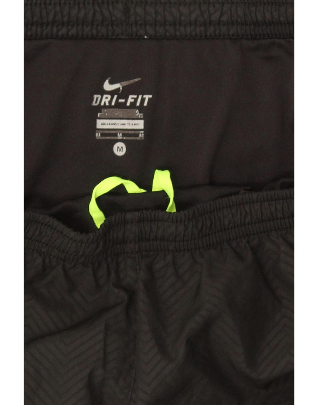 Pantaloncini sportivi NIKE Dri Fit da donna UK 14 Medium Black Chevron