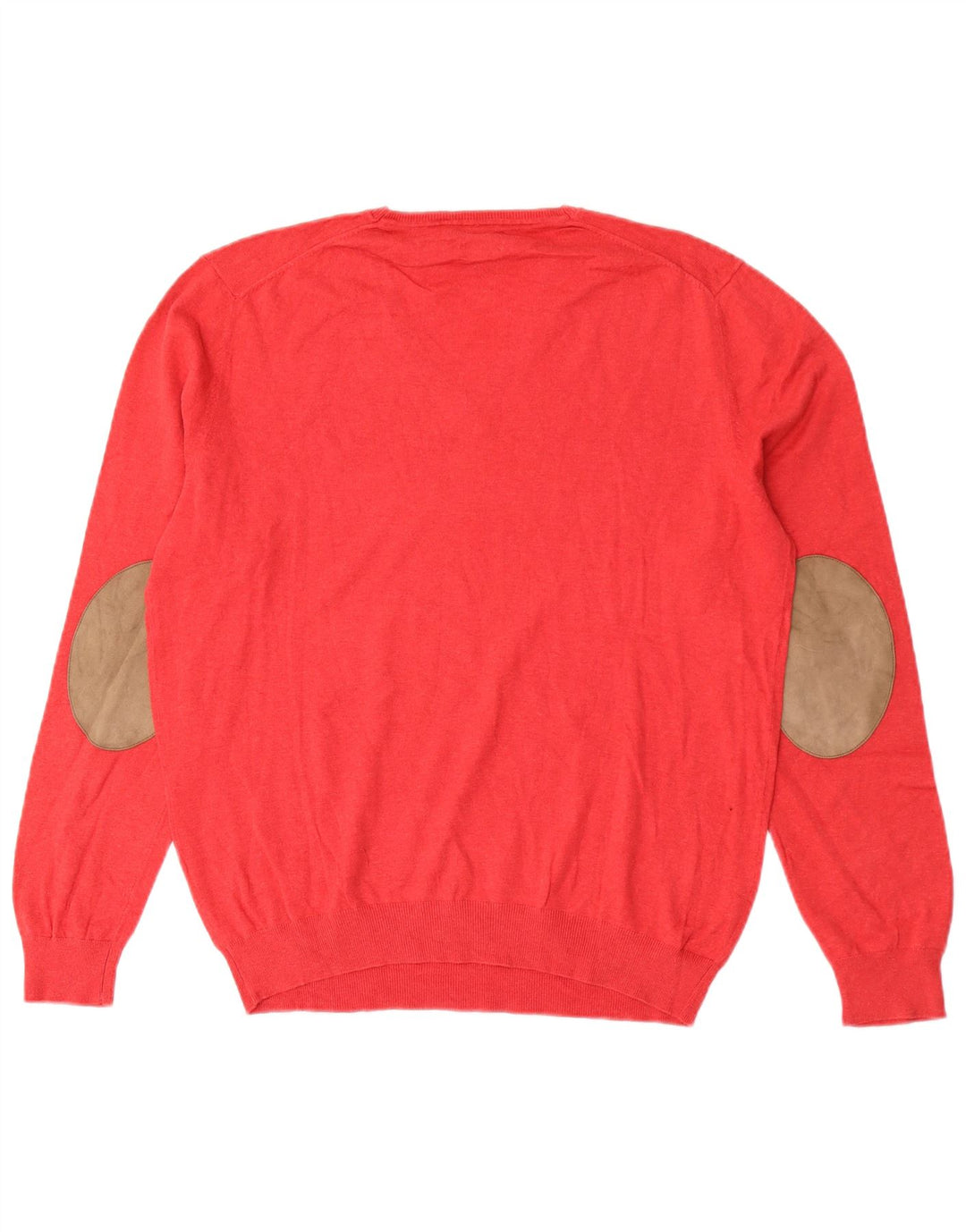 Maglione da uomo con scollo a V Massimo Dutti grande cotone rosso