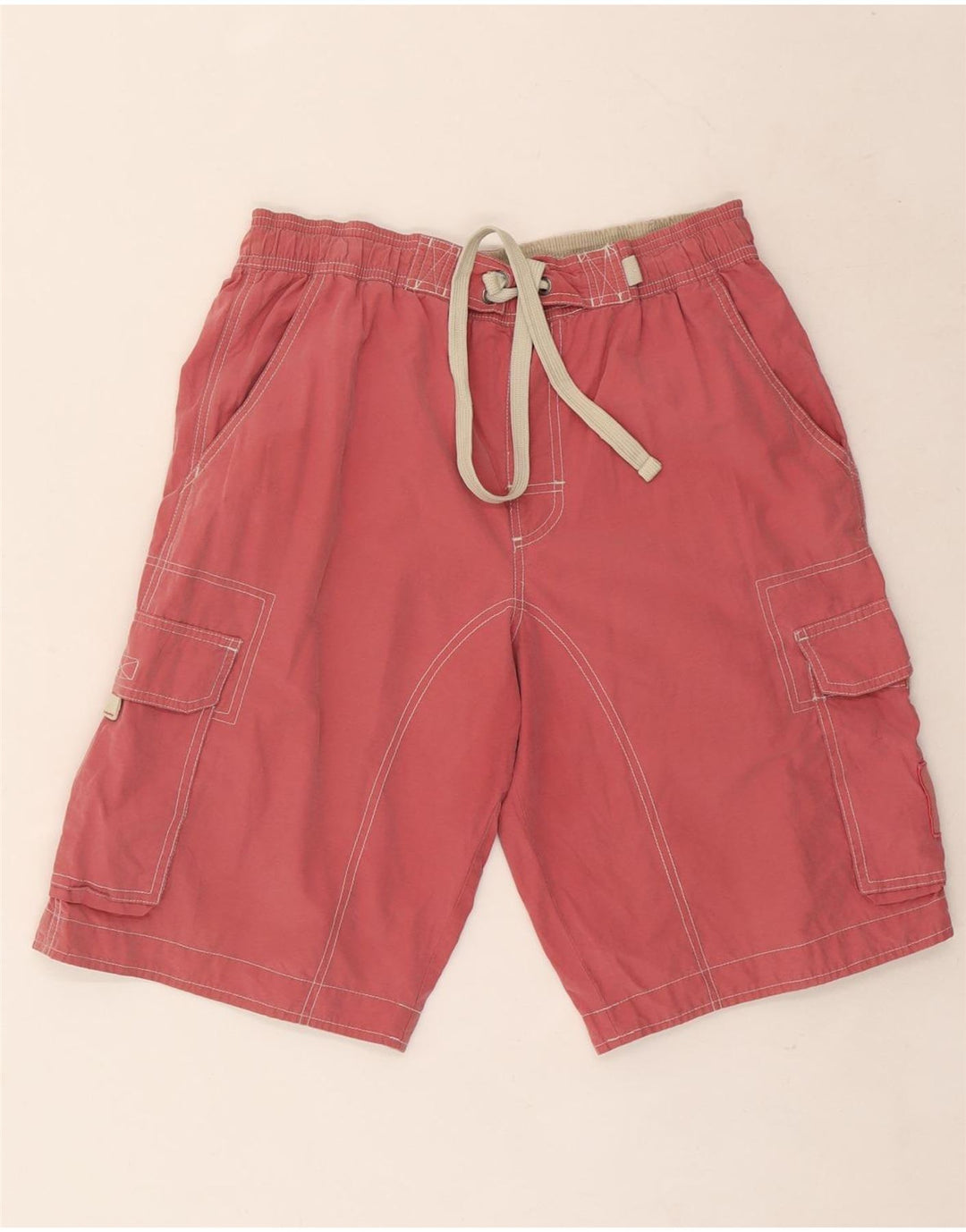Pantaloncini da bagno da uomo Marks & Spencer rosso medio in cotone