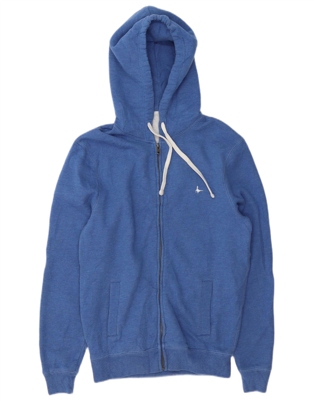 JACK WILLS Maglione con cappuccio e zip da uomo piccolo in cotone blu