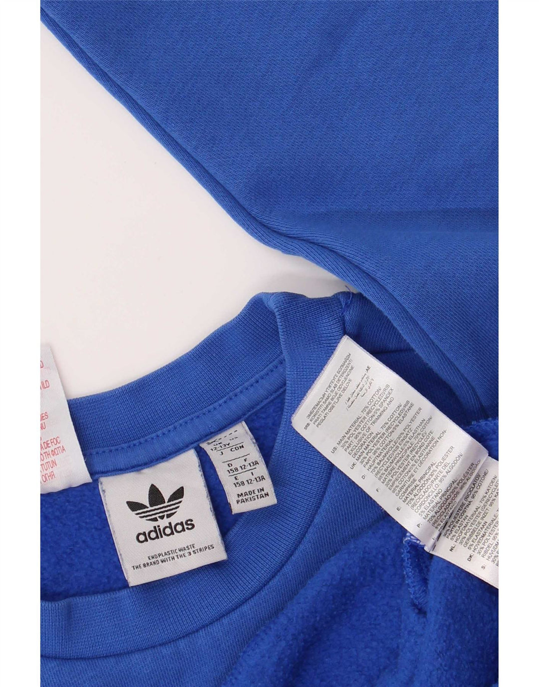 Felpa Maglione Adidas Bambino 12-13 Anni Cotone Blu
