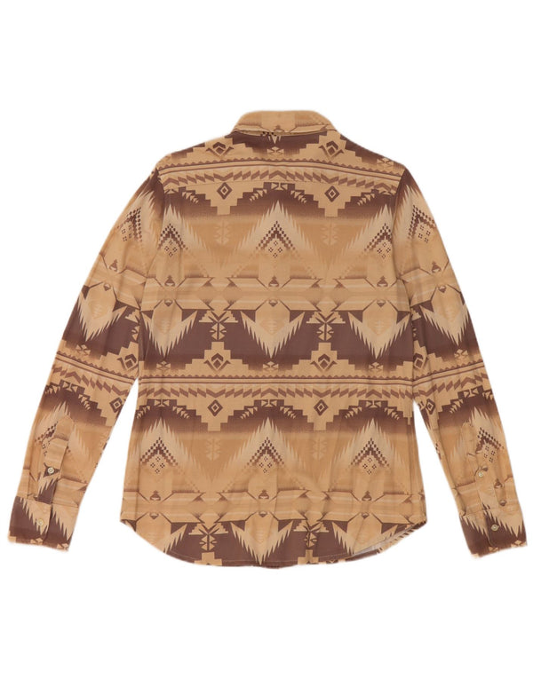 Camicia da donna Ralph Lauren UK 14 Large Beige geometrica