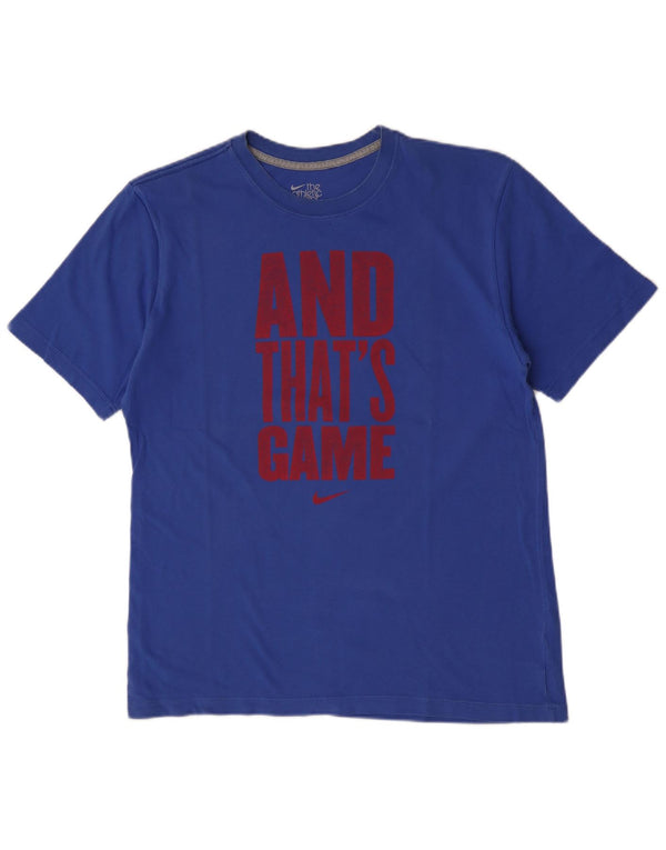 T-shirt grafica Nike da uomo con vestibilità regolare, taglia grande, blu