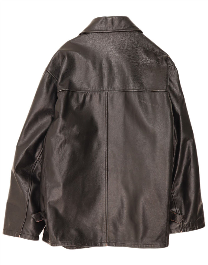 Giacca in pelle da uomo Jackpot UK 40 grande in pelle nera