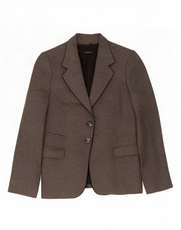 Giacca blazer da donna a 2 bottoni Massimo Dutti EU 44 XL lana grigia