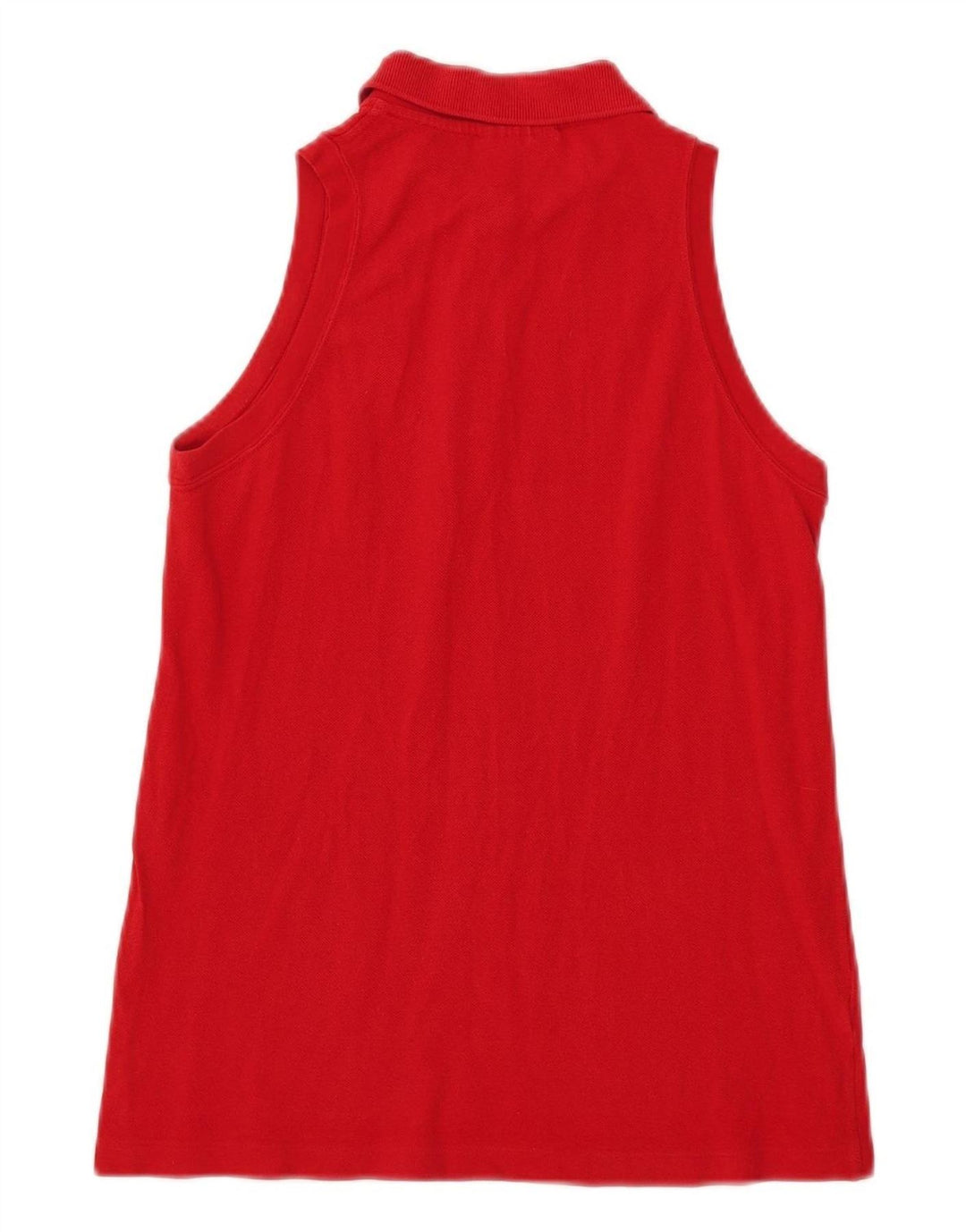 Polo senza maniche da donna Lacoste taglia 40 cotone rosso medio
