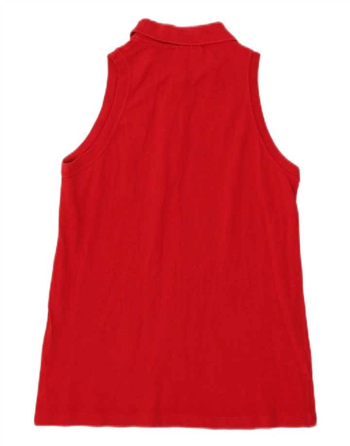 Polo senza maniche da donna Lacoste taglia 40 cotone rosso medio