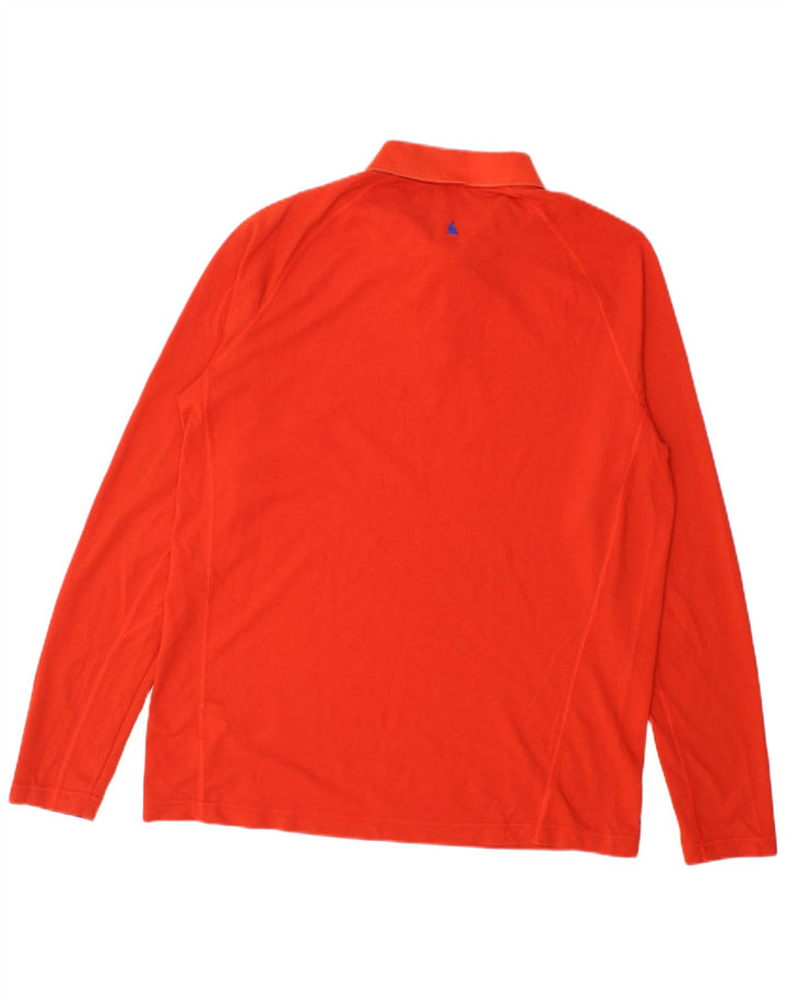 Polo da uomo a maniche lunghe Musto in cotone arancione medio