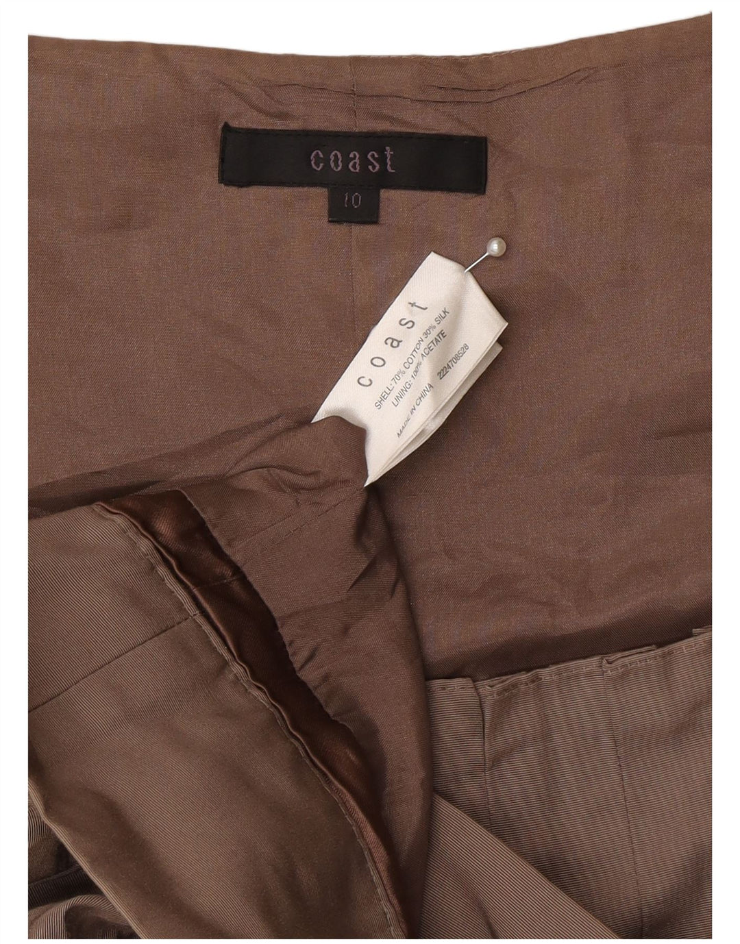 Abito a palloncino senza maniche da donna Coast UK 10 piccolo cotone grigio