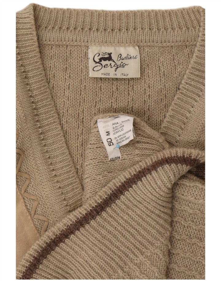 SERGIO BARBIERI Canotta Uomo Canotta IT 50 Beige Medio Lana