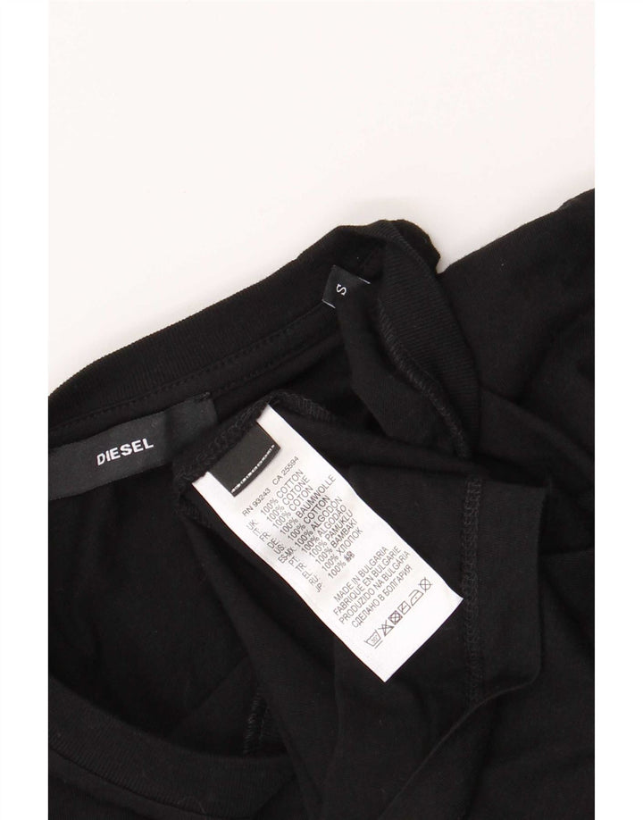 T-shirt grafica da uomo Diesel Top piccola in cotone nero