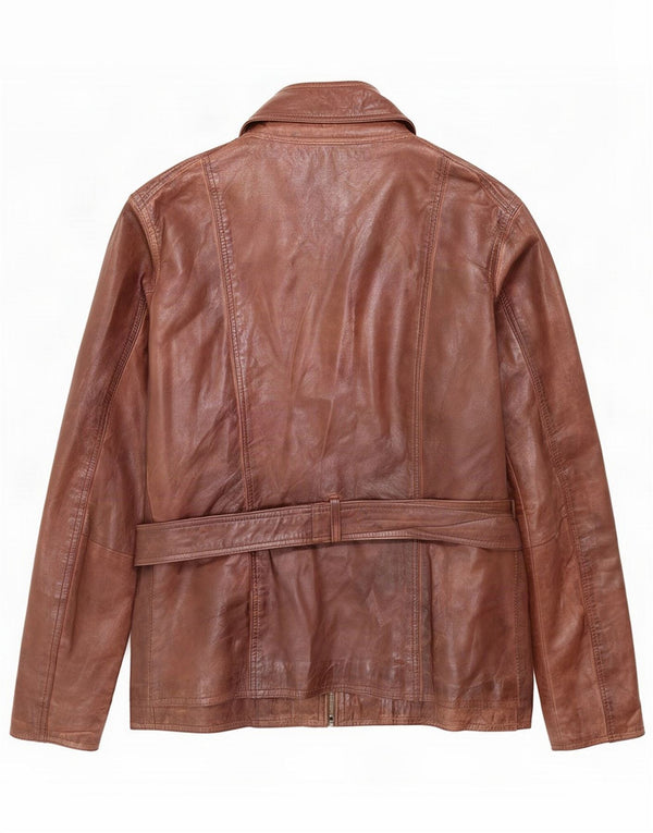 Conbipel Giacca utility in pelle da donna IT 44 Marrone medio