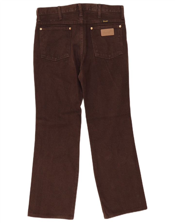 Jeans dritti da uomo Wrangler W32 L28 cotone marrone