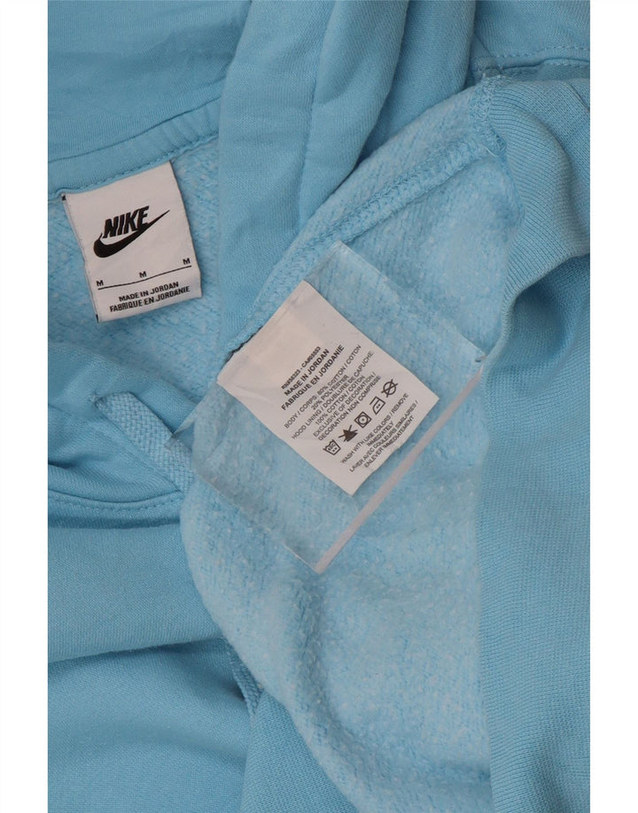 Felpa con cappuccio da uomo NIKE in cotone blu medio