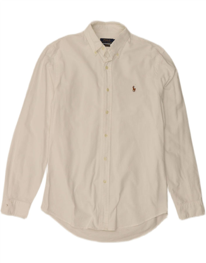 Polo Ralph Lauren Camicia slim fit da uomo in cotone bianco medio