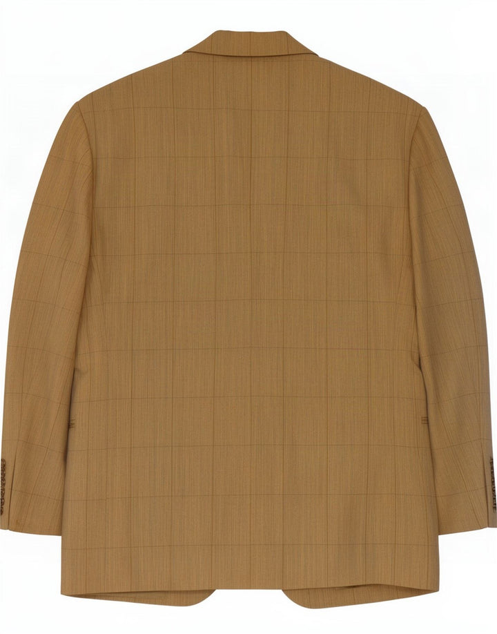 Ferre Giacca blazer a 2 bottoni da uomo IT 52 XL Lana vergine a quadri beige