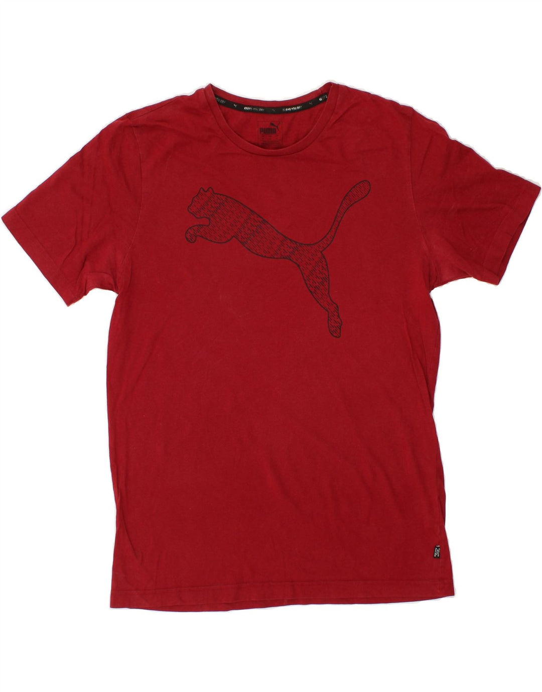 PUMA Mens Graphic T-Shirt Top Medium Red Cotton Vintage Puma and Second-Hand Puma from Messina Hembry 