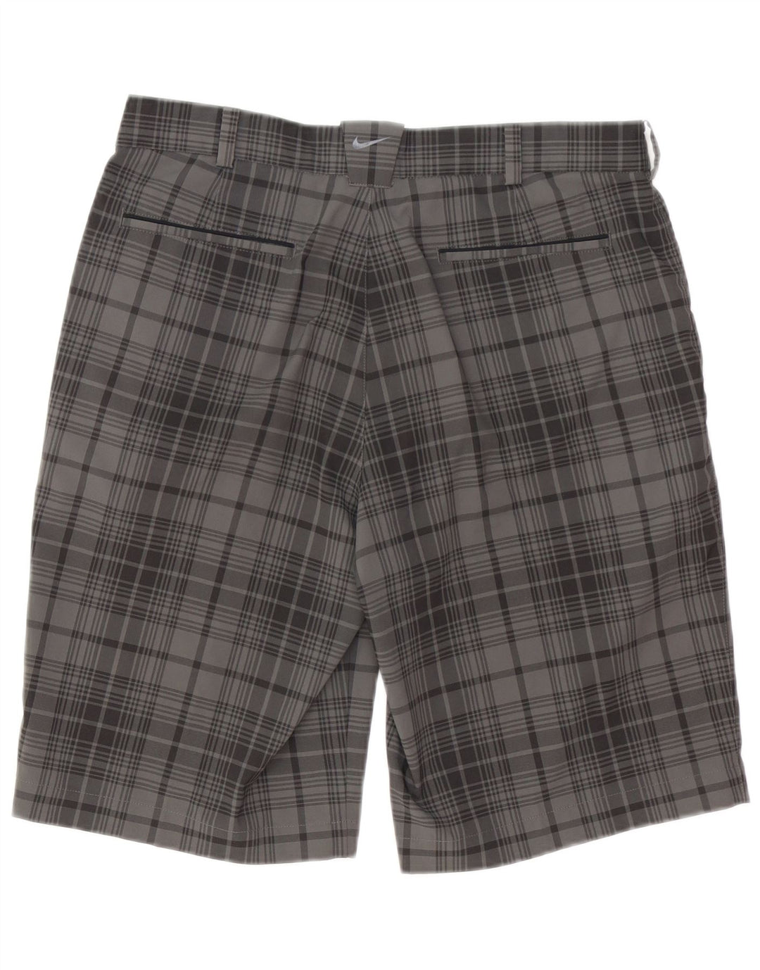 Pantaloncini chino Nike Dri Fit da uomo W32 in poliestere a quadri grigio medio