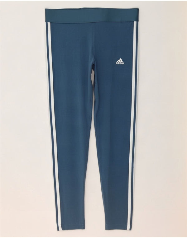 Leggings corti Adidas da donna UK 16/18 grande cotone blu