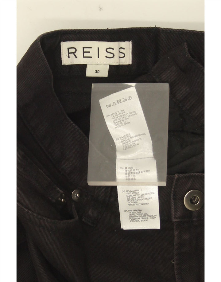 Jeans Shacket Slim da donna Reiss W30 L33 cotone nero