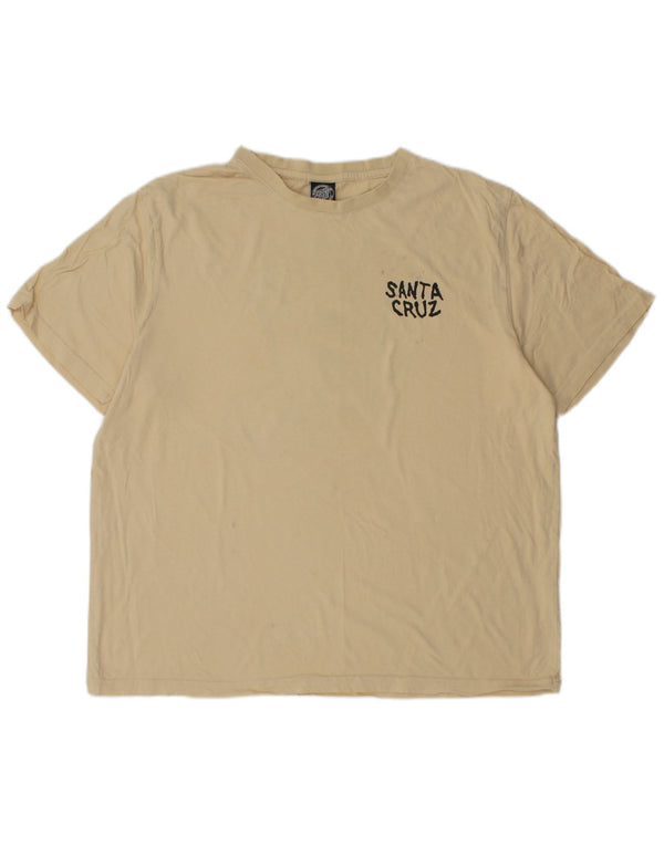 T-shirt grafica per ragazzi Santa Cruz Top 13-14 anni XL in cotone beige