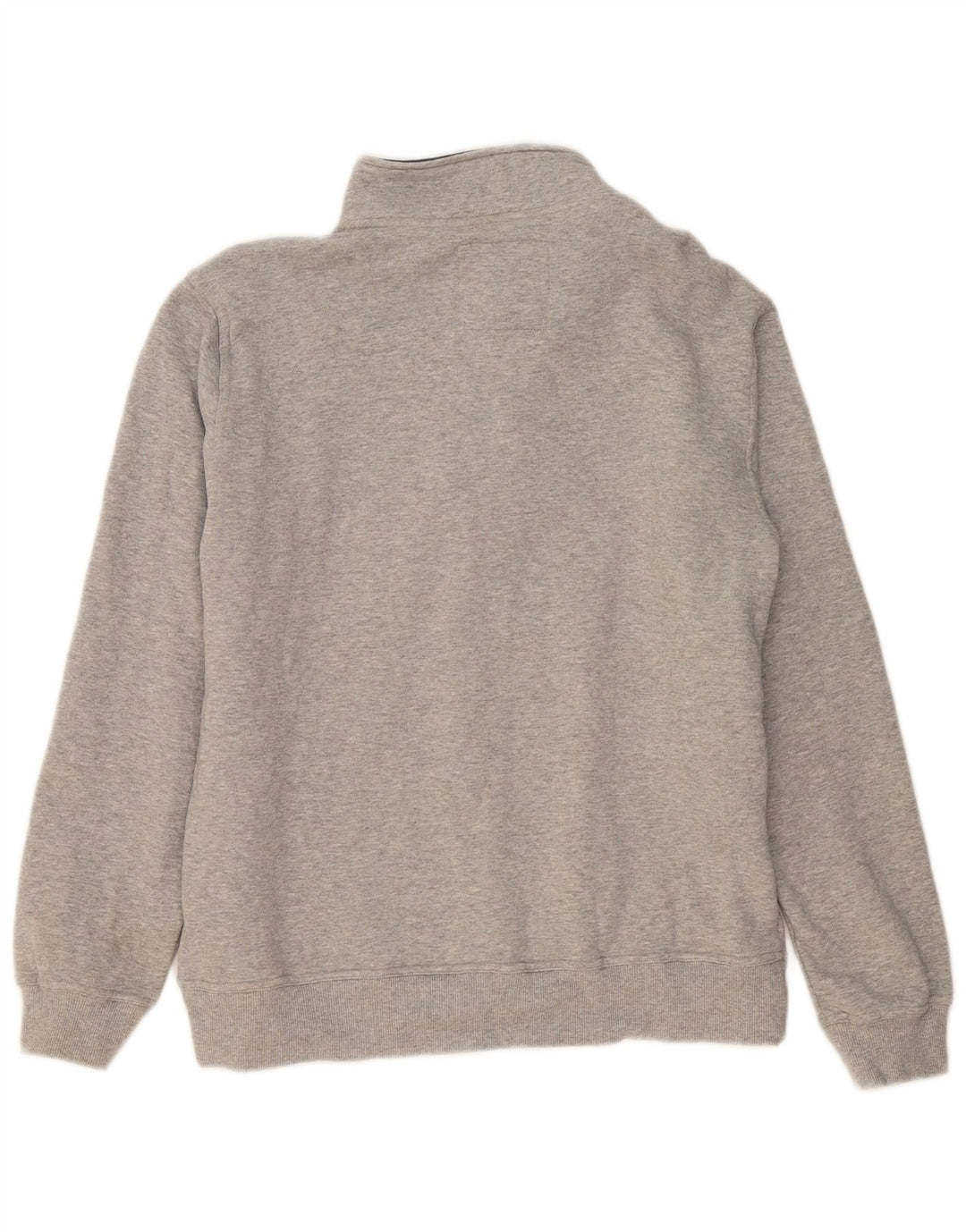 CREW CLOTHING Felpa da uomo con zip e collo maglione XL in cotone grigio