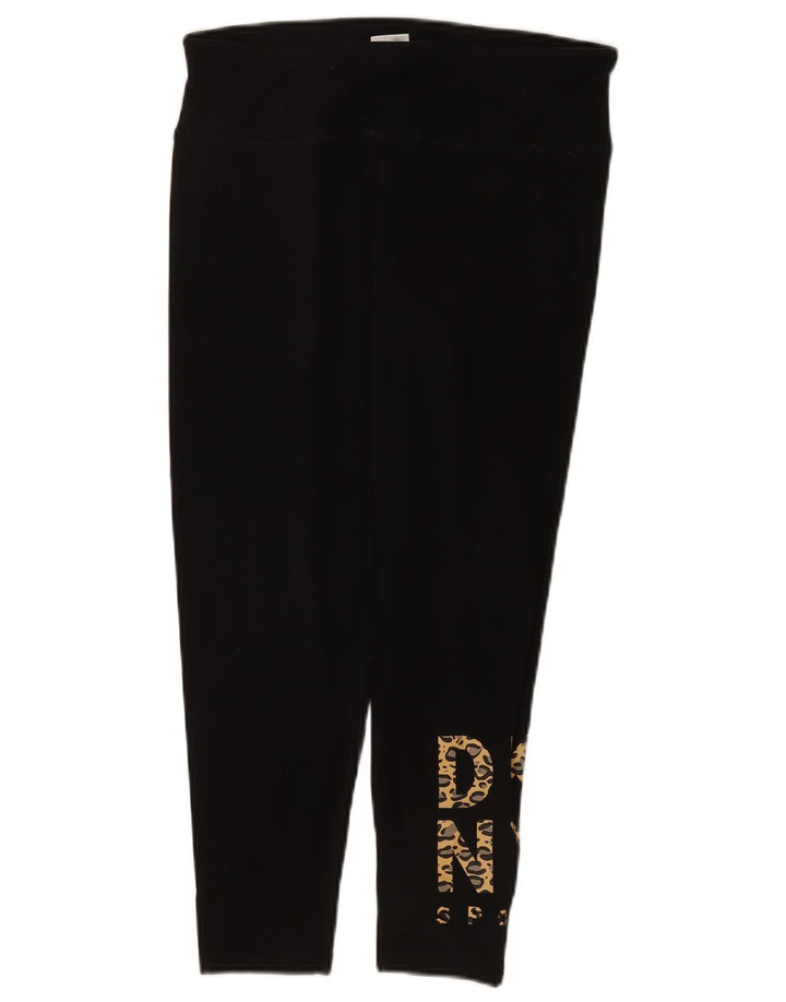Leggings grafici da donna Dkny UK 14 grande cotone nero
