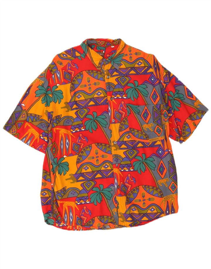 Camicia a maniche corte da uomo Rodrigo taglia 41/16 grande geometrica multicolore