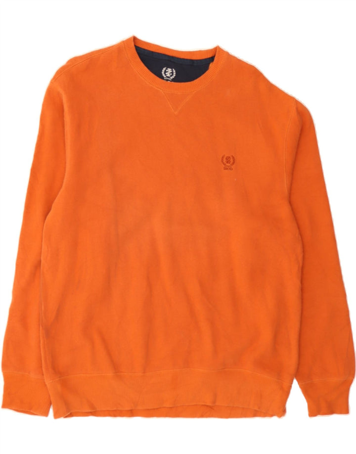 IZOD Mens Sweatshirt Jumper Medium Orange Cotton Vintage Izod and Second-Hand Izod from Messina Hembry 