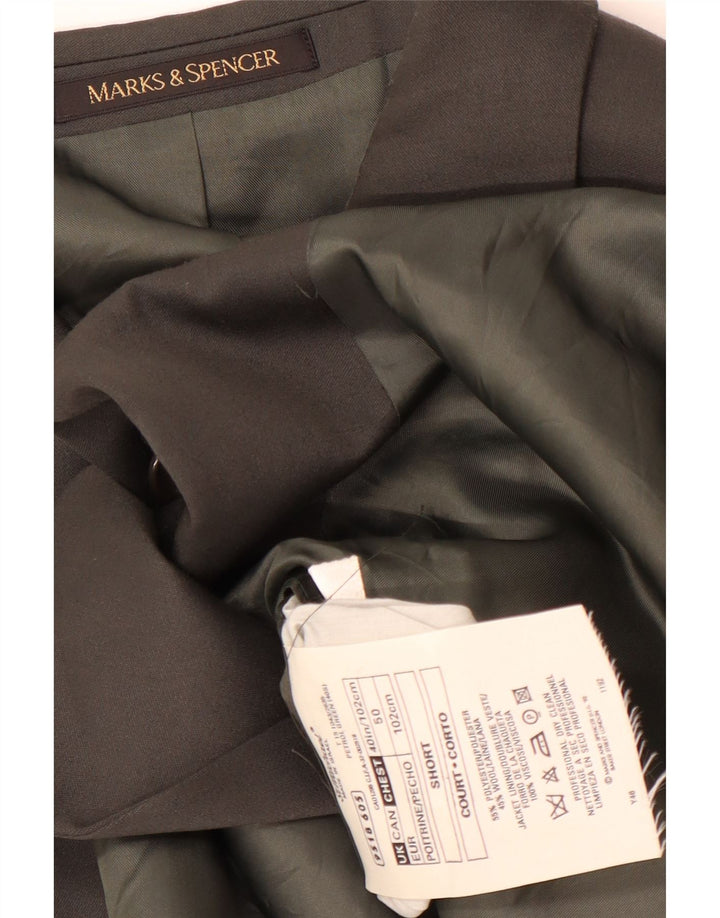 Giacca blazer doppiopetto da uomo Marks & Spencer EU 50 grande kaki