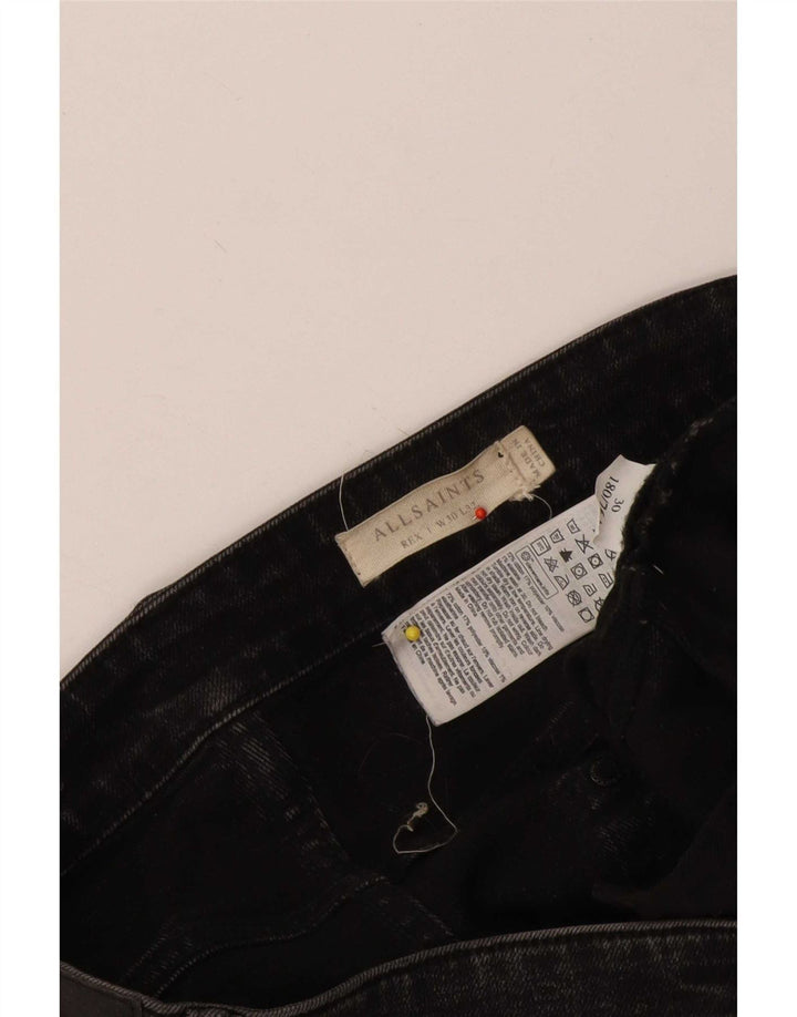 Jeans slim invecchiati da uomo All Saints W30 L32 cotone nero
