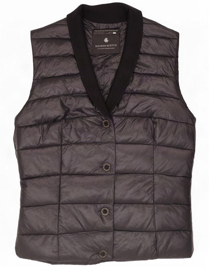 Maison Scotch Gilet imbottito da donna Perfect Fit Taglia 2 Medio Nero
