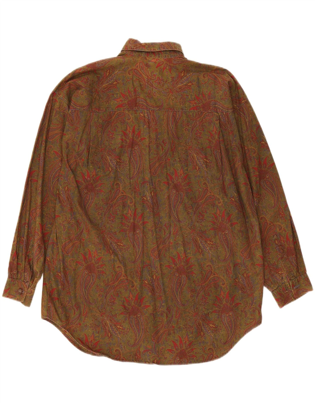 Camicia pullover oversize da donna Calbros IT 44 cotone Paisley medio kaki