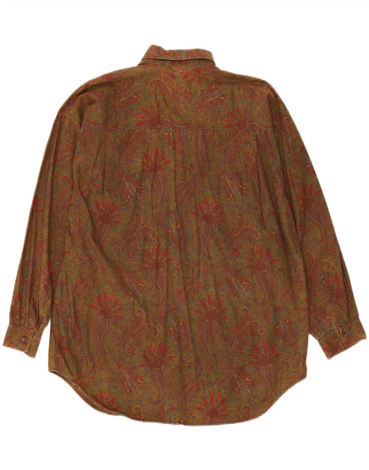 Camicia pullover oversize da donna Calbros IT 44 cotone Paisley medio kaki