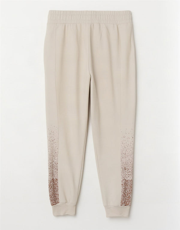 Pantaloni della tuta da donna Puma Joggers UK 6 XS Bianco maculato