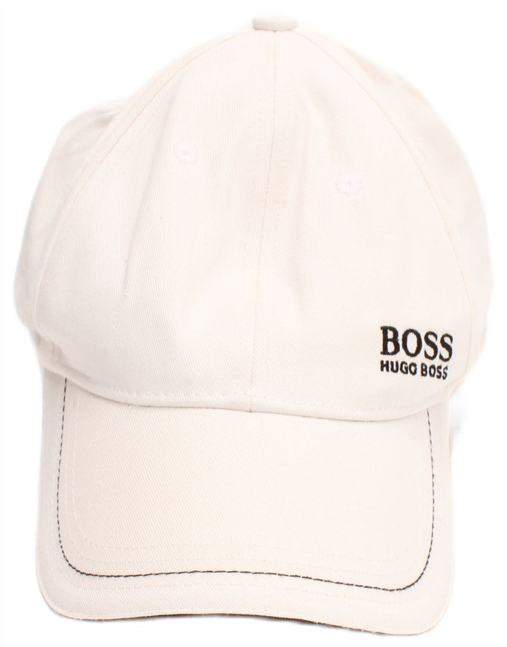 Berretto da baseball grafico da uomo Hugo Boss taglia unica in cotone bianco