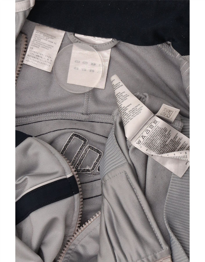 Adidas Giacca da uomo con grafica grafica Giacca grande in poliestere color block grigio