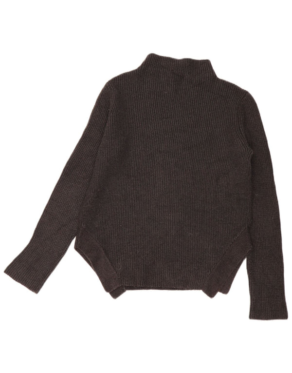 Maglione oversize con collo dolcevita da donna Zara UK 10 piccolo in viscosa grigia