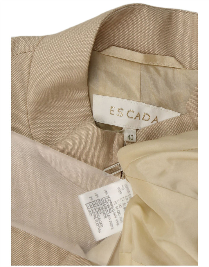 Giacca Blazer Donna Escada IT 40 Small Beige Lana