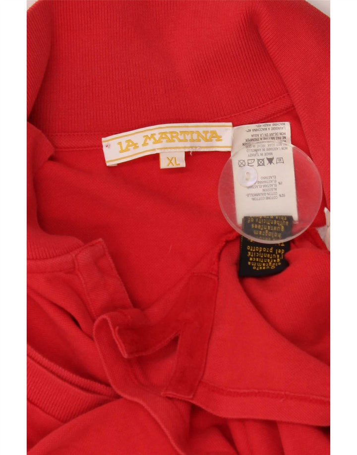Camicia pullover da donna La Martina UK 18 XL cotone rosso